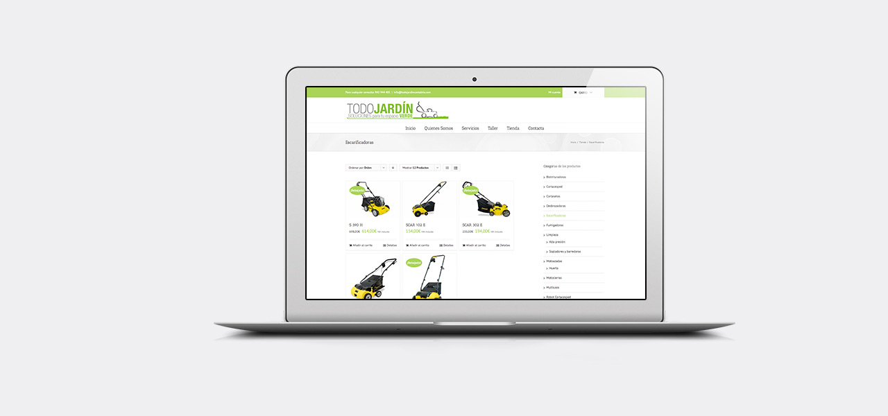 Diseño web Todojardin Cantabria
