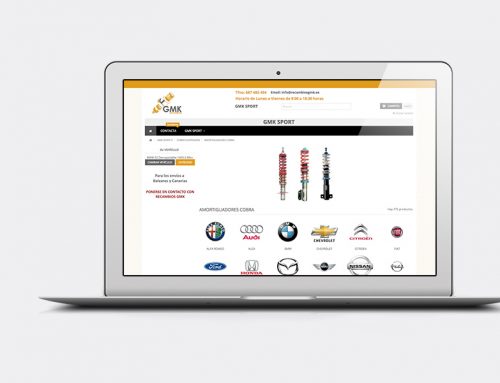 Desarrollo de tienda online para Recambios GMK