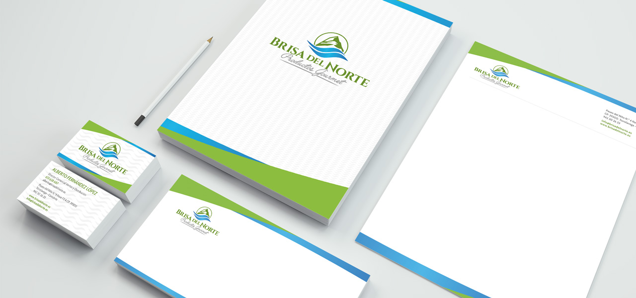 Diseño Papelería corporativa para Brisa del Norte