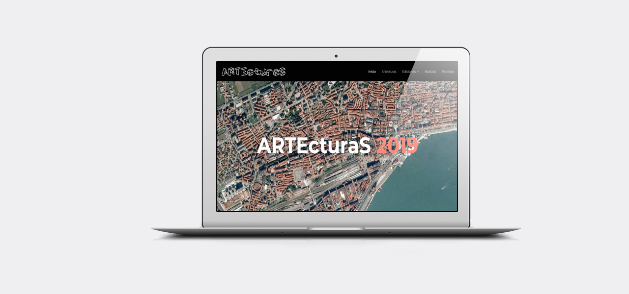 Diseño web oara ARTEcturas. Festival de Arte y Arquitectura en Santander