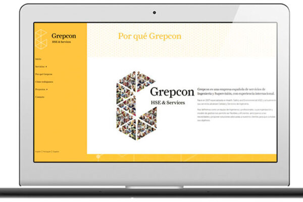 Diseño web para Grepcon HSE & Services portatil Diseño web para Grepcon HSE & Services portatil
