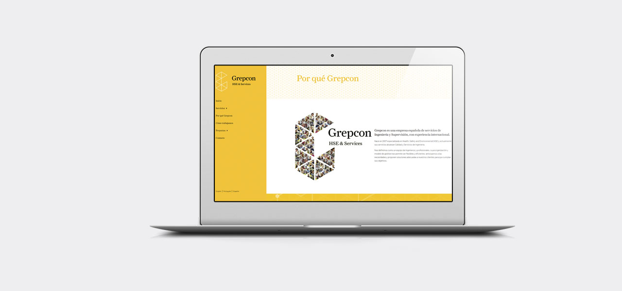 Diseño web para Grepcon HSE & Services cabecera