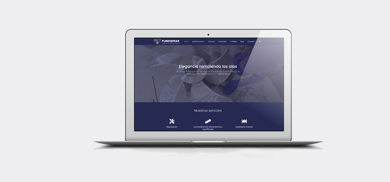 Diseño web para Fundhemar cabecera