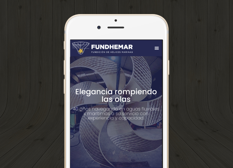 Diseño web para Fundhemar versión móvil Diseño web para Fundhemar versión móvil