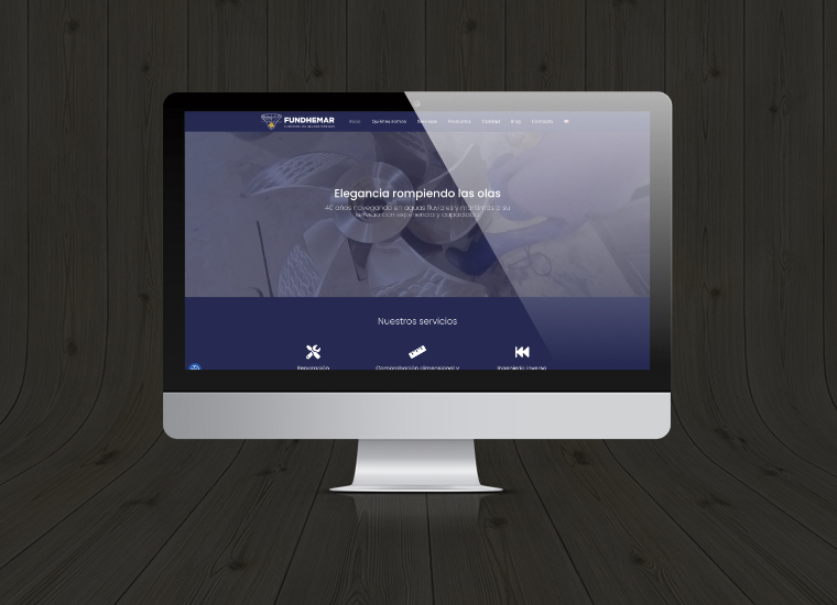 Diseño web para Fundhemar versión ordenador Diseño web para Fundhemar versión ordenador