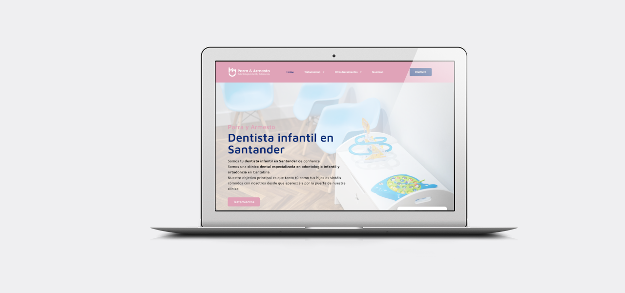 Diseño web para Parra y Armesto Cabecera