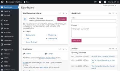 Que es WordPress y como funciona, panel de control Que es Wordpress y como funciona, panel de control
