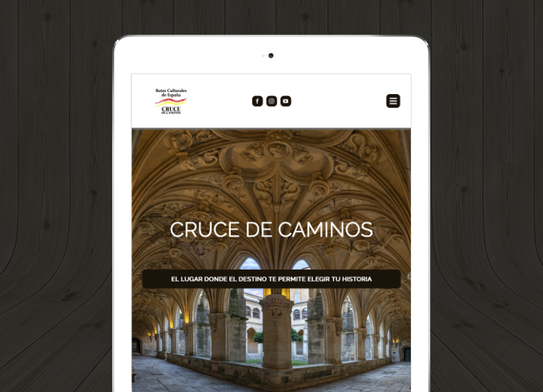 Diseño web Cruce de Caminos Culturales tablet
