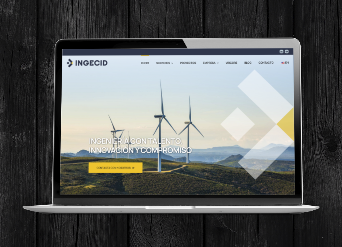 Diseño web empresa de ingeniería avanzada y consultoría tecnológica ordenador