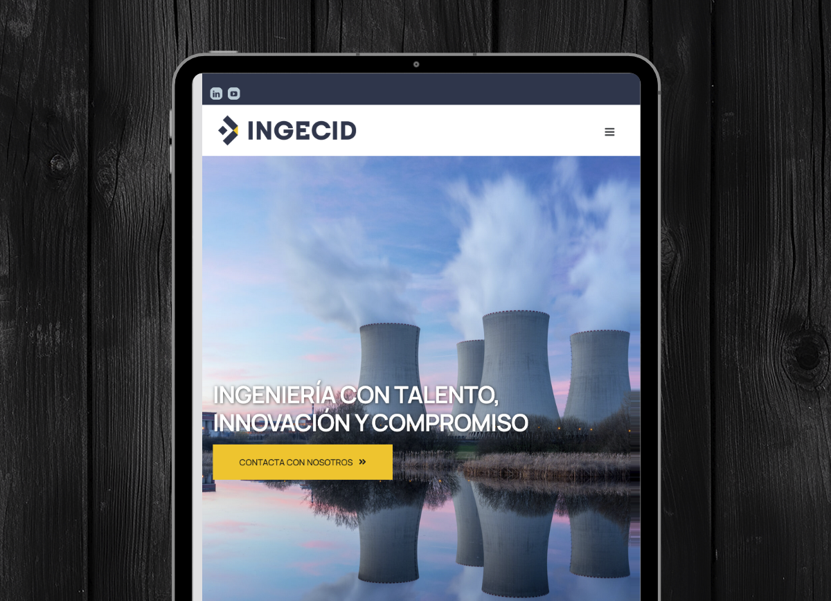 Diseño web empresa de ingeniería avanzada y consultoría tecnológica tablet